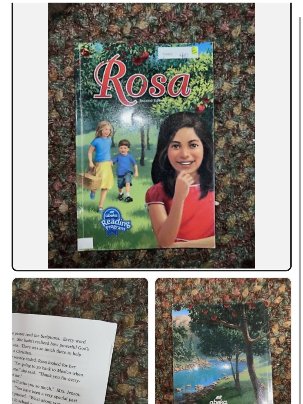 Abeka children's book titled 'Rosa'